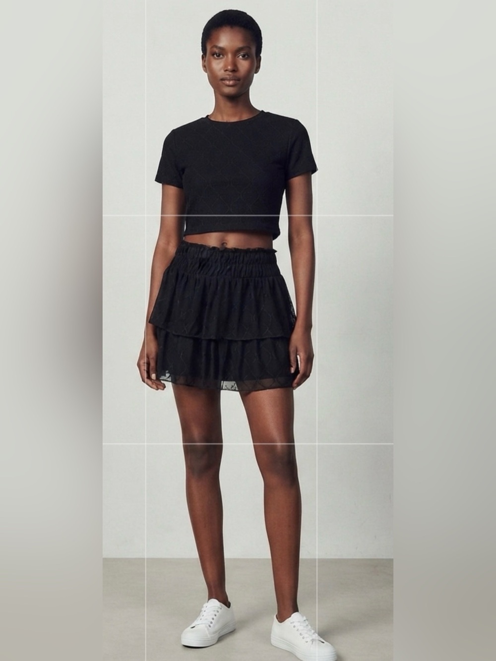 21 Saints Juniors Tiered Mini Skirt
